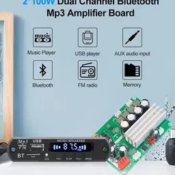 houseofcommon 2*100W 20 Channel Power Bluetooth Audio Ampl-EHK799 Electronic Components Electronic Hobby Kit image 4