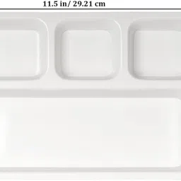 neena crockeries Acrylic 4 Compartment Rectangle Plate Sectioned Plate image 2