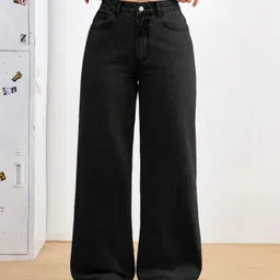 nucloths Women Regular High Rise Black Jeans-picture-17