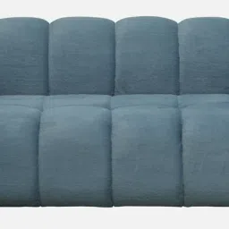 casacraft from pepperfry Edelmira Faux Fur Fabric 2 Seater Sofa In Slate Blue Colour image 5