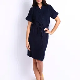 superior Blue Free Size Bath Robe-picture-25