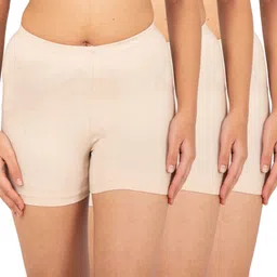 Pack of 3 Solid Women Beige Night Shorts-image-18