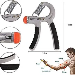 adveriq Gym Adjustable Strength Trainer 10-40 KG for Men Forearm Grip Workout Hand Grip/Fitness Grip image 4