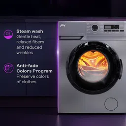 godrej 6 kg 5 Star, AI Tech, Steam Wash Fully Automatic Front Load with In-built Heater Grey image 4