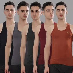 bigboss Pack of 5 Fine RN Combed Cotton Shrinkless Men Vest-picture-28