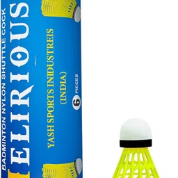helirious Glider Star Nylon Shuttlecock | High Durability Nylon Shuttle - Yellow-picture-19