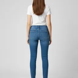 hmagarment Women Skinny Mid Rise Dark Blue Jeans image 2