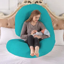 linenovation Microfibre Pregnancy Pillow Pack of 1 Solid "Enjoy full-body comfort and support for a more peaceful pregnancy journey." image 4