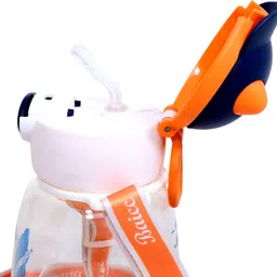 the little bunny hop in style Kids 450ml Bear Sipper Bottle with Strap | Leak-Proof, BPA-Free Water Bottle image 4