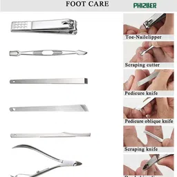 phizller 16 in 1 Manicure Pedicure Kit Salon Finish with Travel Case image 3