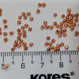 the unique Gold Metallic Glass Seed Beads image 3