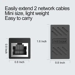 RuhZa for Cat7/Cat6/Cat5e/Cat5 Ethernet Cable Extender Adapter Lan Adapter image 4