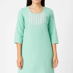 mayeza Pack of 4 Women Printed Cotton Blend A-line Kurta image 4