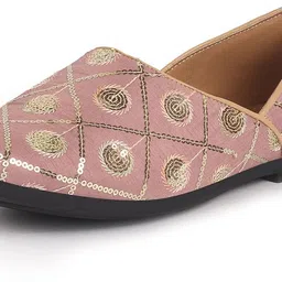 fausto Silk Embroidered Zardozi Juttis for Wedding|9 Colors|1-14UK Small Plus Sizes Mojaris For Men image 2