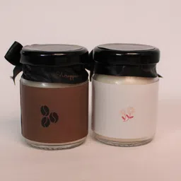 wrapped up love Mini soy wax Scented candle gift set - Roasted Coffee and Vanilla Musk Candle image 4