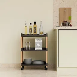 omzenimpex Multipurpose 3-Tier Plastic Storage Trolley with Wheels – Home Organizer Plastic Kitchen Trolley image 2