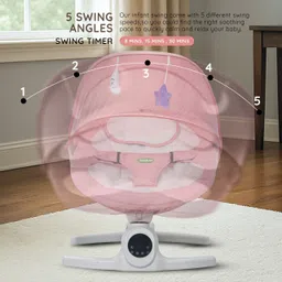 baybee Automatic Baby Swing Cradle with Remote, Music, Canopy & Mosquito Net Swings image 4