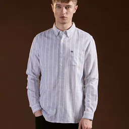 the bear house Men Slim Fit Striped Button Down Collar Casual Shirt image 5