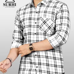 surhi Men Regular Fit Checkered Spread Collar Casual Shirt-picture-15