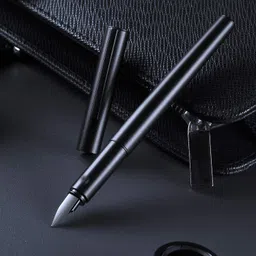 ledos Jinhao 35 Fountain Pen Matt Black Metal Body Fine Nib With Converter Fountain Pen-picture-13