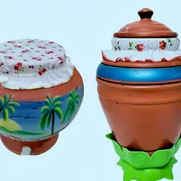 mkproduct Matka Cover 100% Cotton,Tight Rubber Grip, Full/Adjustable Size,Unique Designs Collapsible Strainer image 1