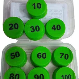 morel PLASTIC NUMERICAL TOKEN COINS, COINS ( 1 TO 100 ) ROUND SHAPE PLASTIC TOKEN, MULTICOLOR PRODUCT image 1