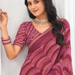 laxmipati sarees Printed Daily Wear Georgette Saree image 2