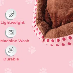 kuber industries Dog & Cat Bed|Soft Plush Top Pet Bed|High-Quality Polyester Filling M Pet Bed image 5