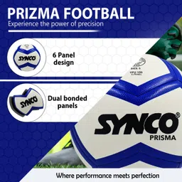 synco Prisma Football, 6 Panel Match Ball with Water Lock, TPU Machine Stitched Football - Size: 5 image 2