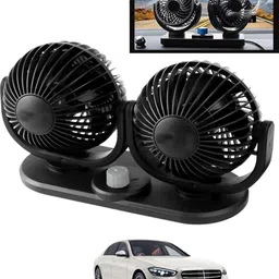 ccmm Dual 4-Inch Heads 360° Rotatable Design 12V DC Power Supply Fan For Car-220 Car Interior Fan-picture-13
