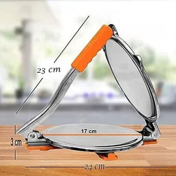 anasis Cold Stainless Steel Puri Maker Press Machine for Home and Kitchen Manual Dough Press image 4