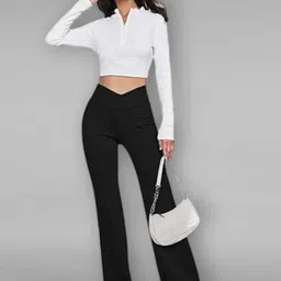 color capital Solid Women Black Tights image 3