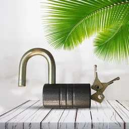 Drumstone Heavy Duty 82mm Solid Iron Pad Lock for Door, Gate Door, Gate & Locker Security image 3