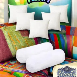 urmila creation 2 Bolester 5 Cushion Microfibre Stripes Bolster Pack of 7-picture-38