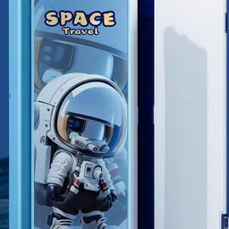 k3nterprises Creative Study Board Stationery Box with Erasable Whiteboard for Students space pencil Art Metal Pencil Box image 1