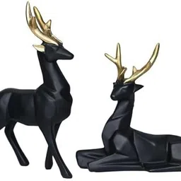 jiya crafts Black Deer Decorative Showpiece - 21 cm-picture-19