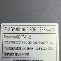 HANUTECH Unmanaged PoE Switch 16 Port Gigabit, 260W, 2GE Uplinks, 2 SFP 16 Ports 1000 Mbps Network Switch image 5