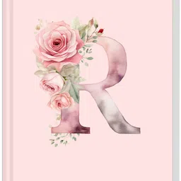 sketchfab Premium Soft Bound Notebook Diary for Girls, Women Floral Design (Initial R) A5 Diary Unruled 144 Pages-picture-27