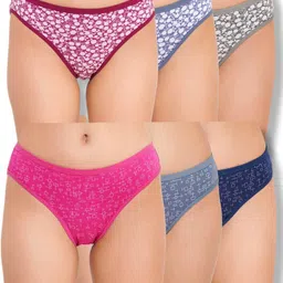 clovin Pack of 6 Women Hipster Multicolor Panty-picture-22
