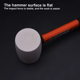 harden 225 grams Professional Rubber Mallet Hammer with Fiberglass Handle, Eco-Friendly White Rubber Head, Comfortable Grip Handle – 590432 Mallet image 3