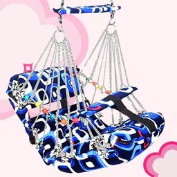 ronqiza Baby Jhula Swing for Bedroom & Living Room – Soft Padded Seat & Belt Standard Unique Design Pattern-picture-21