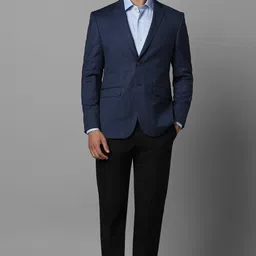 louis philippe Men Checkered Single Breasted Formal Blazer image 2