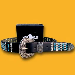 hidehouse Men Casual, Party, Evening Black Genuine Leather Belt-picture-19