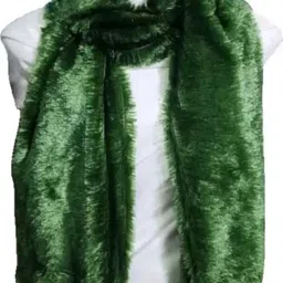 ferryfab Self Design Wool Blend Women Dark Green Fancy Scarf, Scarf, Stole-picture-14