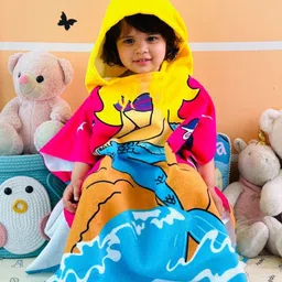 famyo Hooded Bath Towels for Boys & Girls - Mermaid Pink Small Bath Robe-picture-13