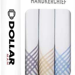 Dollar Cotton Handkerchiefs Hanky for Men ["White"] Handkerchief-picture-11