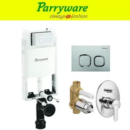 parryware Half Frame Concealed Cistern, with divater body upper cleart set of 1 pic 242 Dual Flush Tank-picture-23