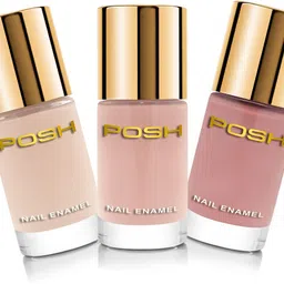 posh HIGH GLOSS NAIL POLISH, QUICK DRY,TOXIN FREE,9 ML EACH,611,612,613, HYDRANGEA,ALMOND LATTE,CHAMPAGNE PINK,-picture-18
