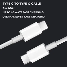 RoarX Type C 6 A 1 m 20 W PD Fast Charging USB C to C Cable Compatible with 15/ 15 Pro/ 15 Pro Max image 2