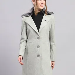 monte carlo Wool Blend Solid Coat For Women image 1
